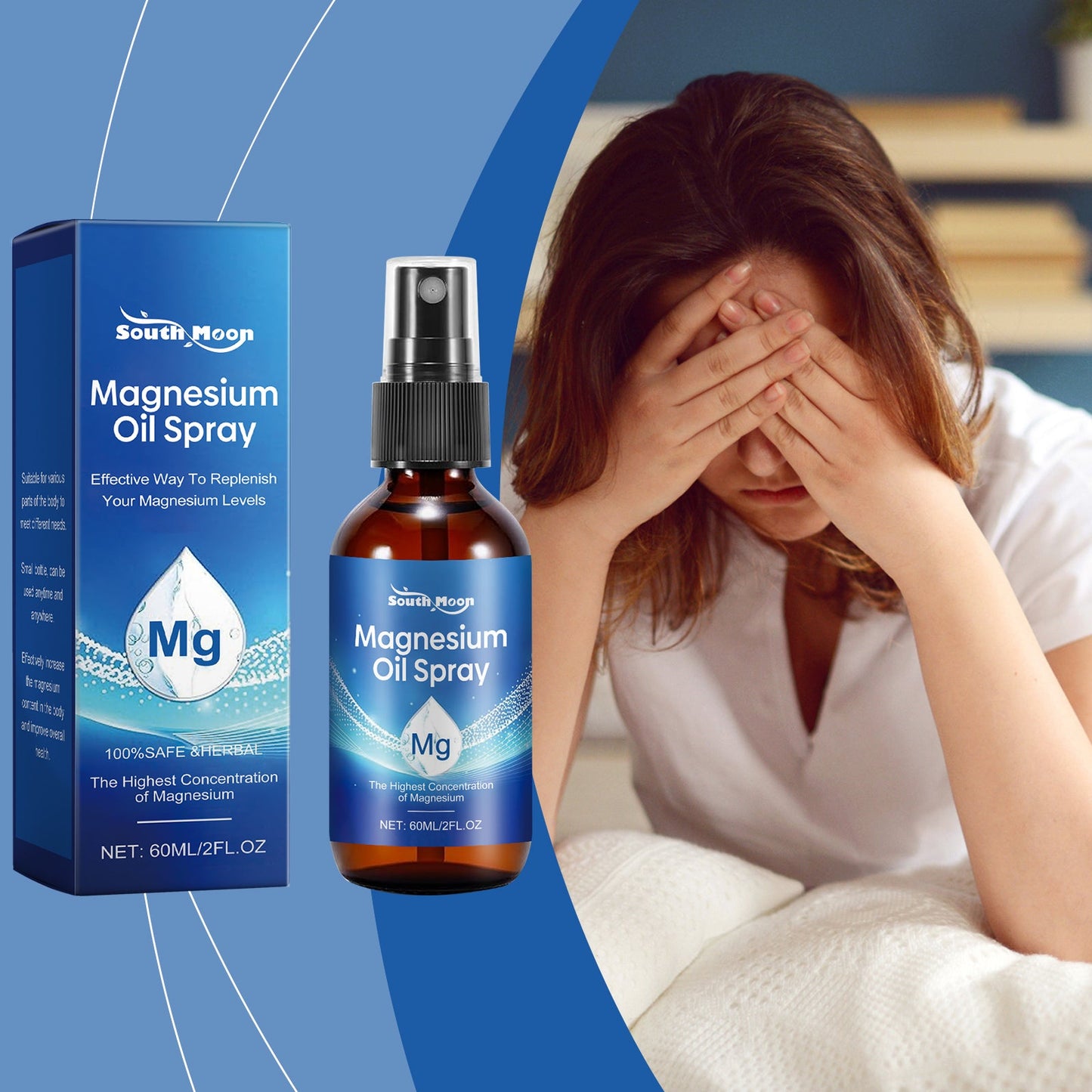 Spray para dormir de aceite de árbol de té Southmoon con magnesio