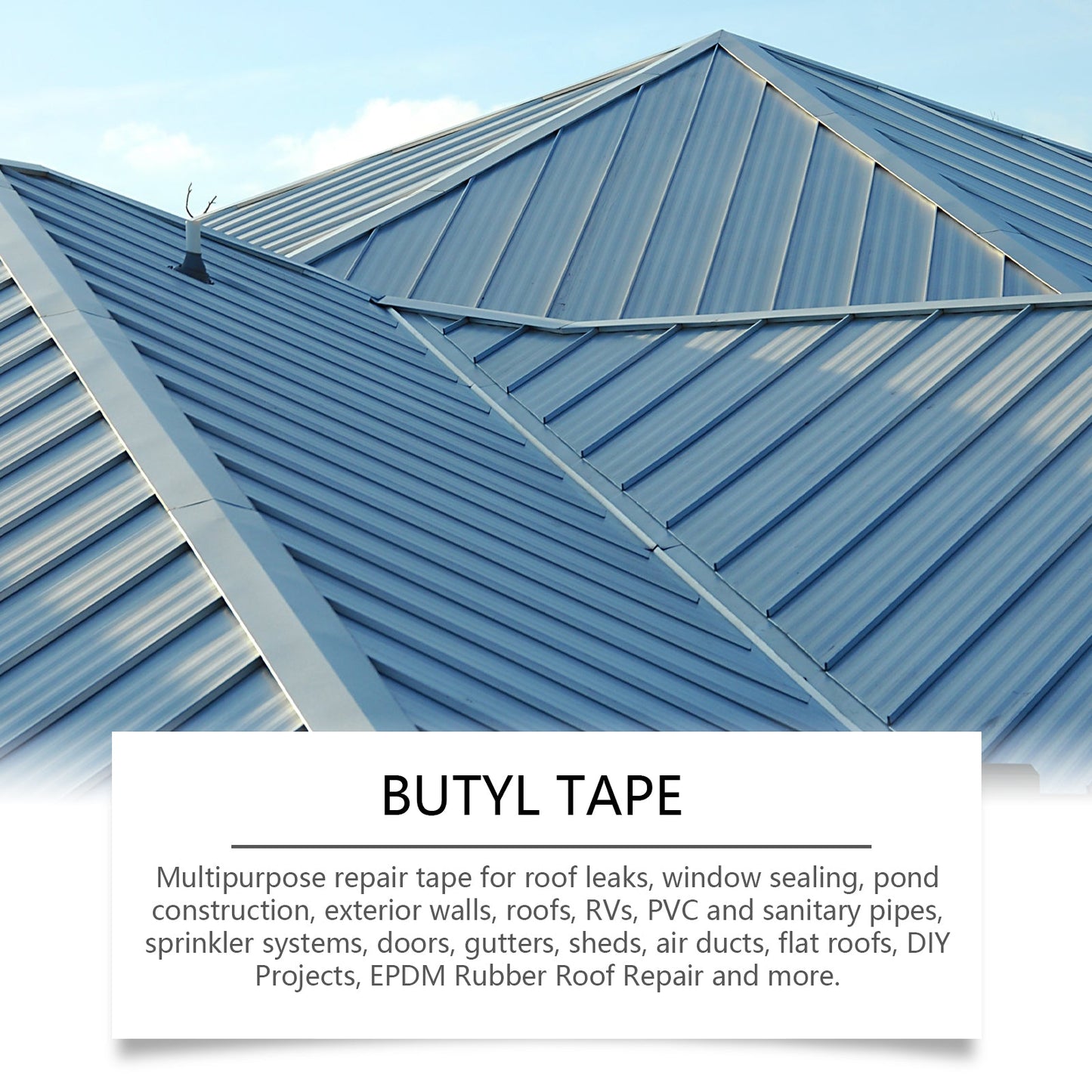 Waterproof Butyl Tape, Roof Repair Leakage Plugging Moisture-Proof High-Stick Self-Adhesive Aluminum Foil Waterproof Roll - Korvel