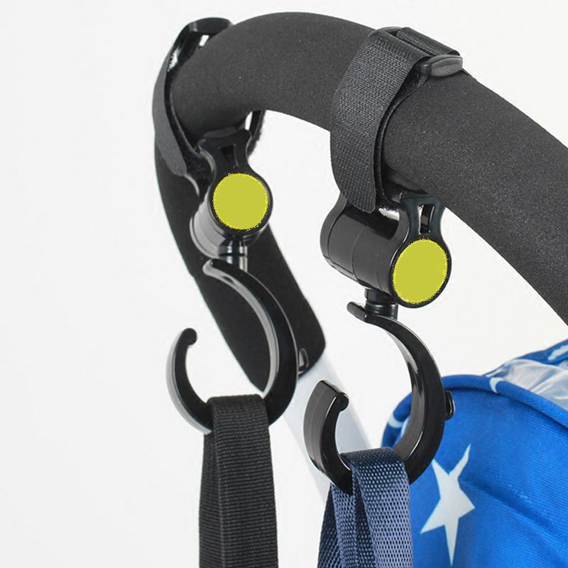 2 PCS/LOT Baby Stroller Accessories Hook Multifunction Baby Stroller Black High Quality Plastic Hook - Korvel
