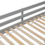 Premium Twin Loft Bed with Platform and Ladder in Grey