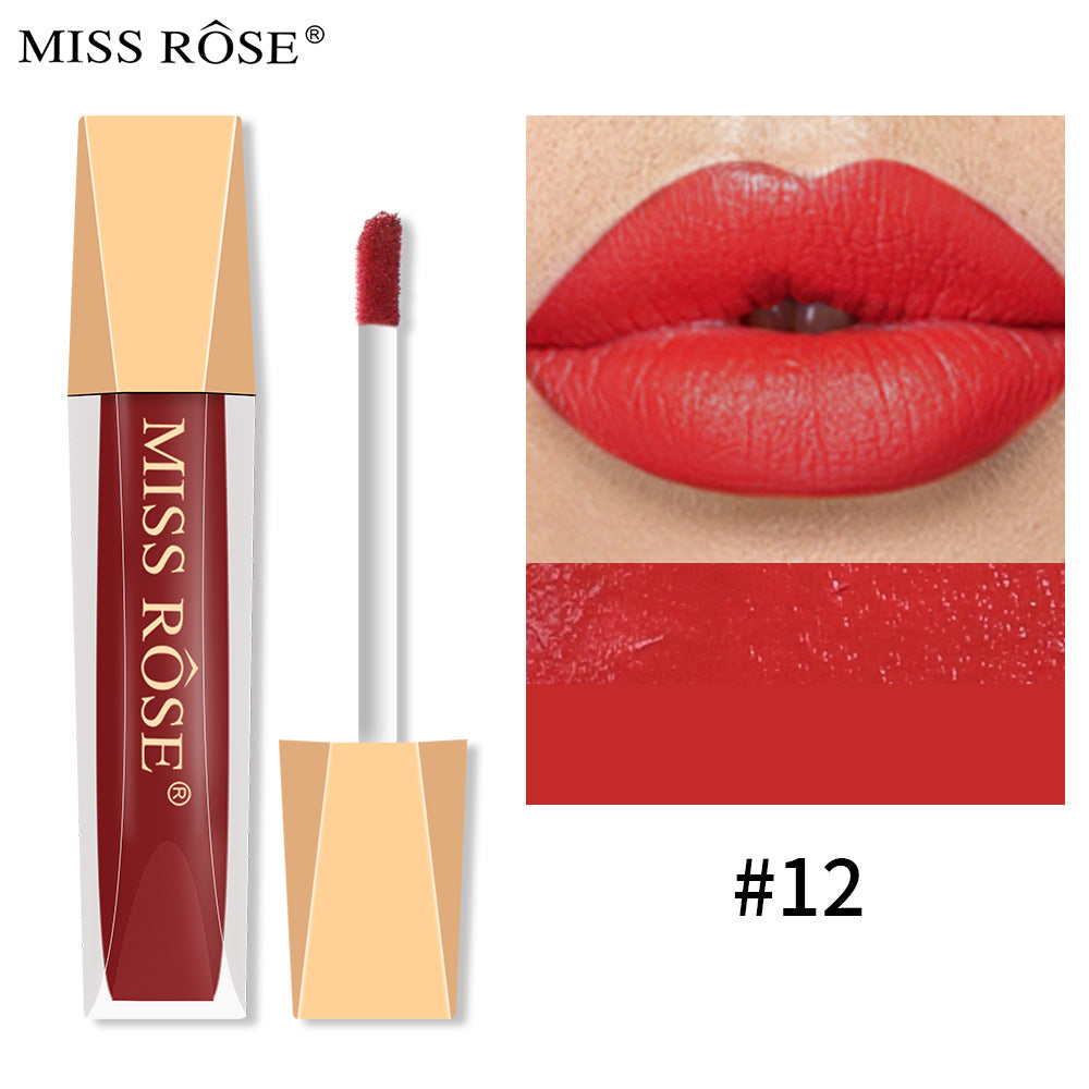 Velvet Matte Pearlescent Lip Gloss - Non-Fading & Non-Stick