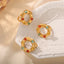 Bague en perles de verre en acier titane