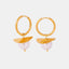 Elegant 18K Gold-Plated Bead Dangle Earrings