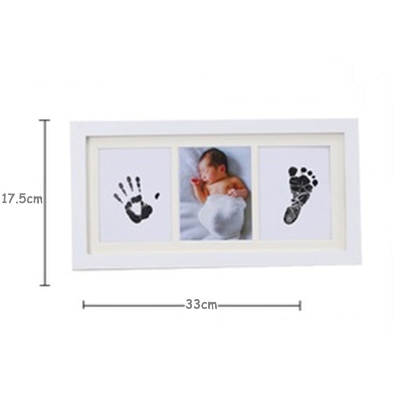 Ink Hand Foot Print Photo Frame Baby DIY Handprint Footprint Picture Frame Newborn Memorial Growing Souvenir Items Paw Print Pad - Korvel