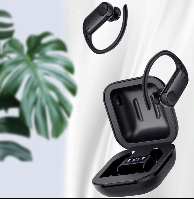 B1 TWS Bluetooth Earphones 5.0 Sports Sweatproof Hanging Ear with LED Digital Wireless Earphones Private Model - Korvel