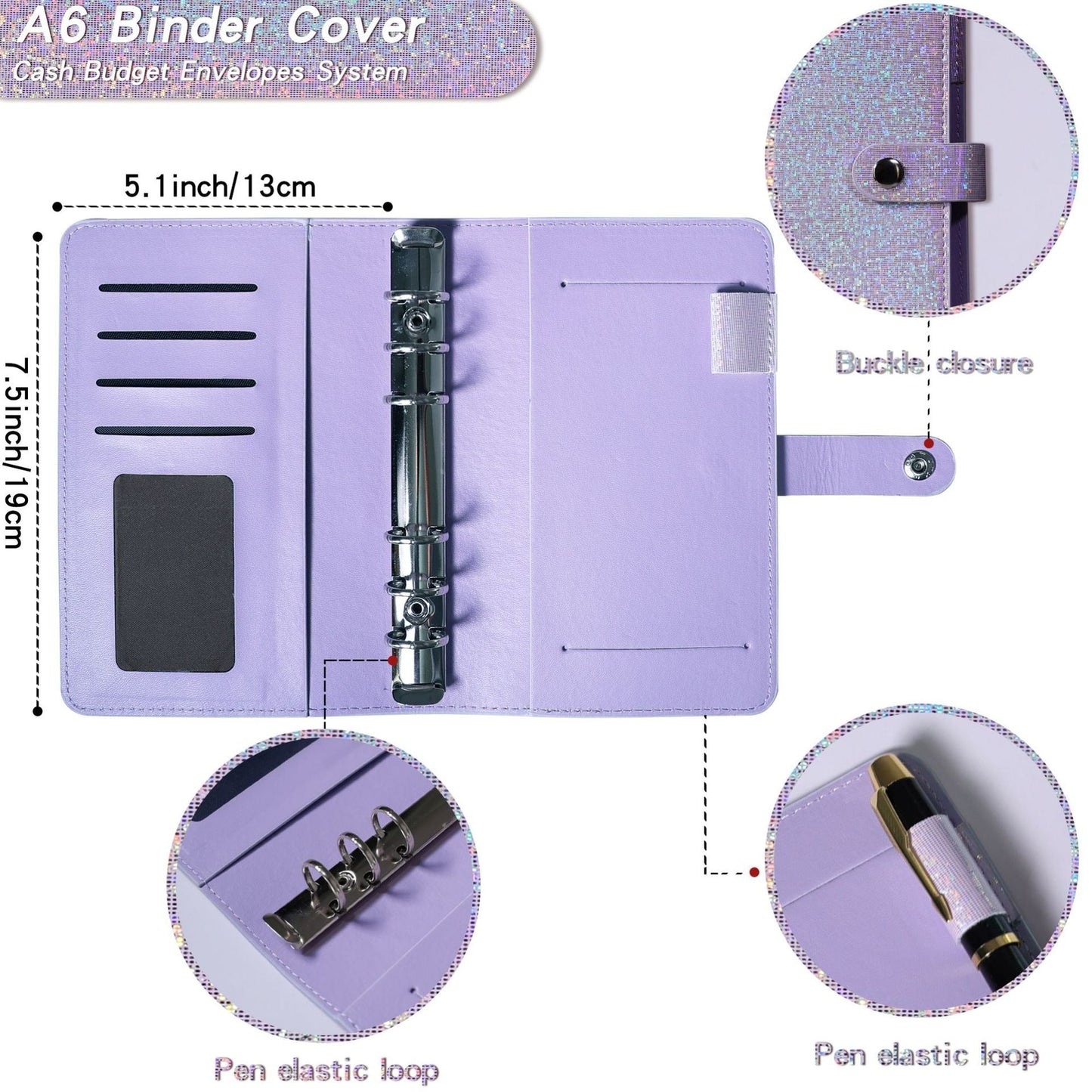 Full of Stars A6 Loose-Leaf Bookkeeping Notebook Creative Cash Budget Financial Planning Manual Account Book - Korvel