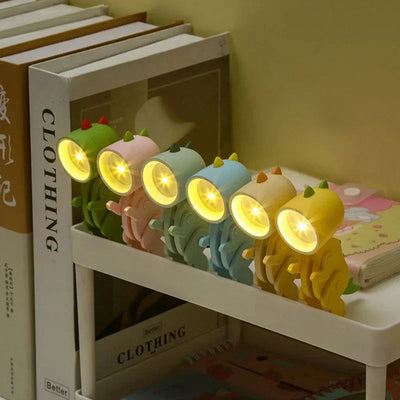Mini Dinosaur Night Light Battery Magnetic Folding Nights Lamp Bedroom Bedside Table Ornaments Children's Toys LED Night Lights - Korvel