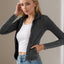 Pocketed Turtleneck Zip Up Denim Top - Korvel