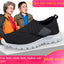 Elderly shoes men's chubby feet swollen feet, special health shoes sports shoes single buckle with dad's shoe mesh - Korvel