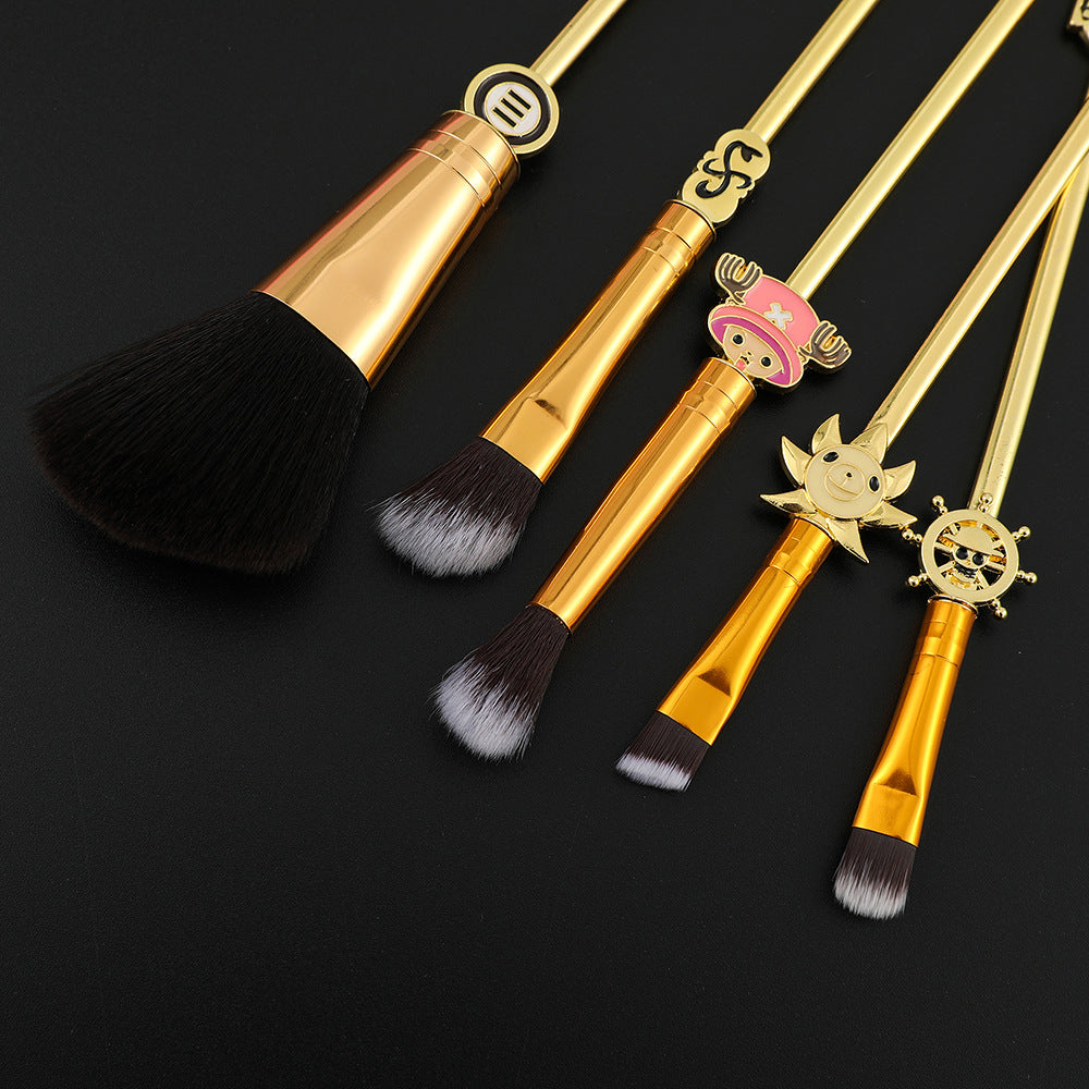 One Piece Anime Surrounding Luffy Chopper Skull Cool Loose Powder Brush Eye Shadow Brush Makeup Brush Tool Set - Korvel