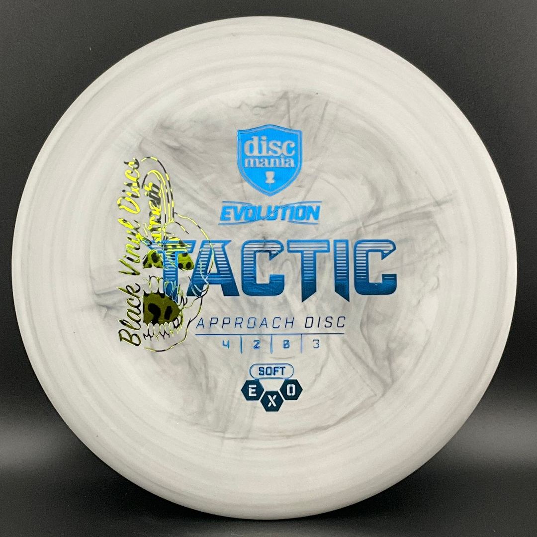 Discmania Soft Exo Tactic - Sello de Calavera Mini de Vinilo Negro