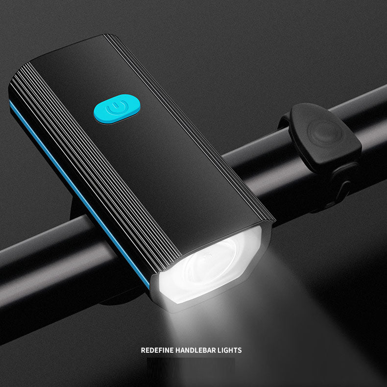 Bicycle lights, headlights, mountain bikes, night riding, charging, strong light flashlight, USB charging, horn lights, riding e - Korvel