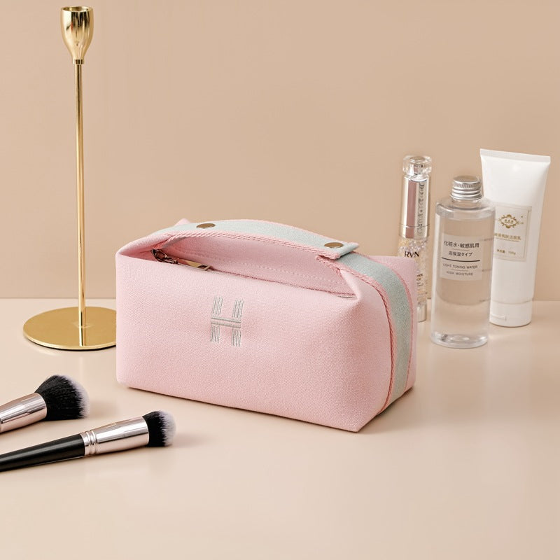 Premium Canvas Makeup Bag - Stylish & Spacious Storage