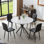 Dining Chairs Set of 4, Modern Kitchen Dining Room Chairs, PU Dining Chair Upholstered Cushion Seat and Sturdy Metal Legs - Korvel