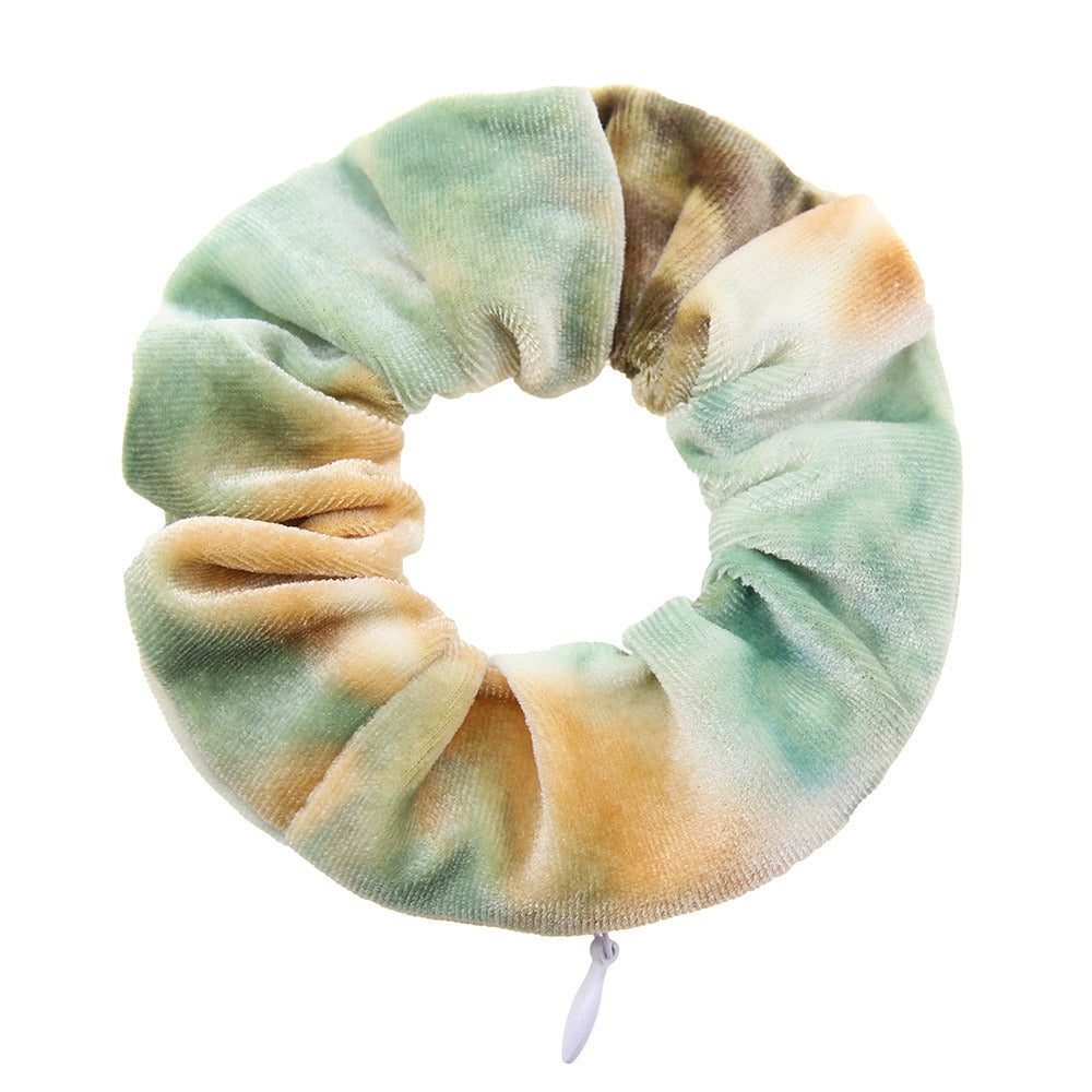 Tie dye velvet zipper large intestine loop - Korvel