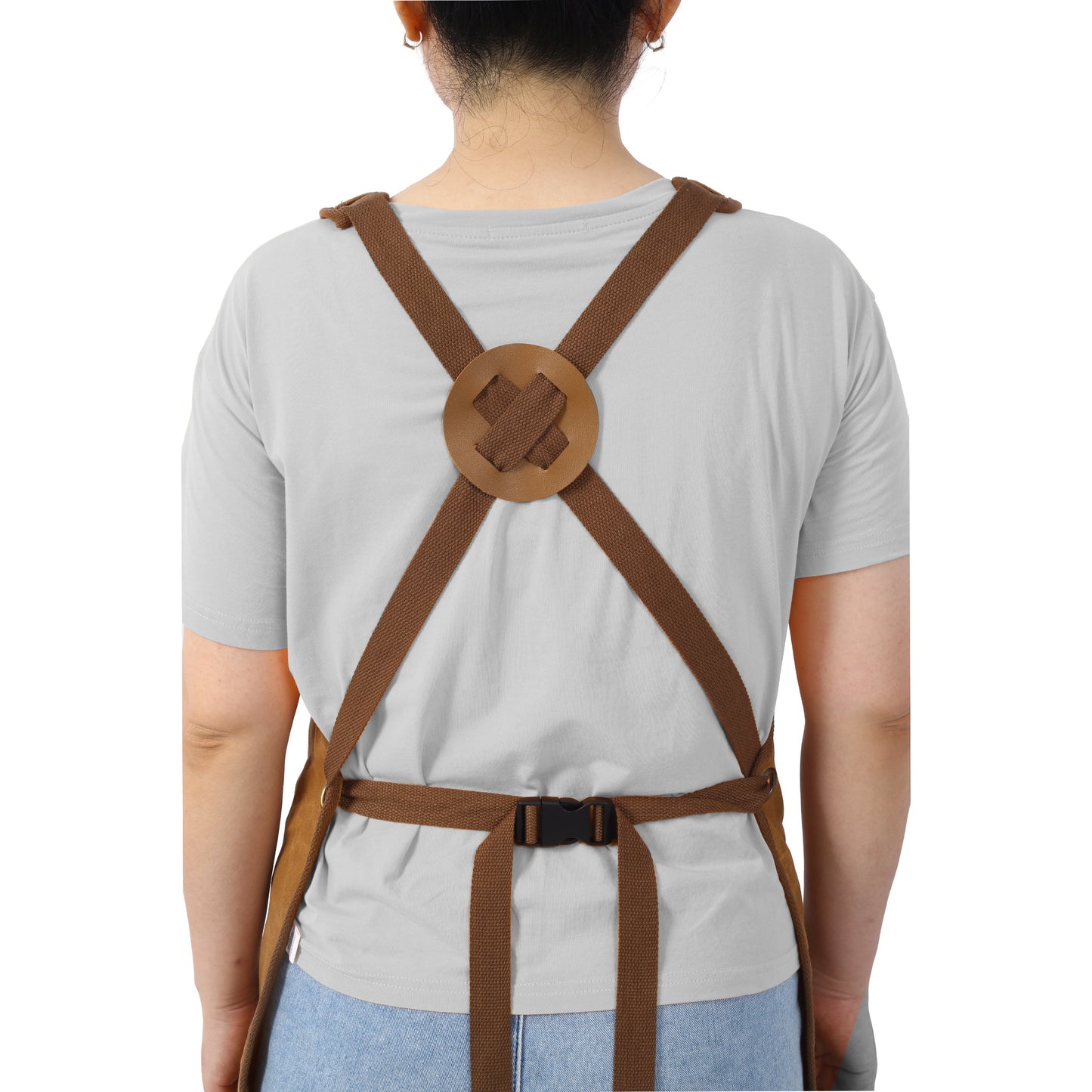Long heavy-duty waxed canvas tool apron, carpenter apron, carpenter apron, carpenter waterproof 18 ounces - Korvel