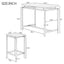 TREXM 5-piece compact bar table with table and stool - modern industrial design brown - Korvel