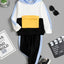 Ensemble Sweat à Capuche et Pantalon Color Block pour Enfants