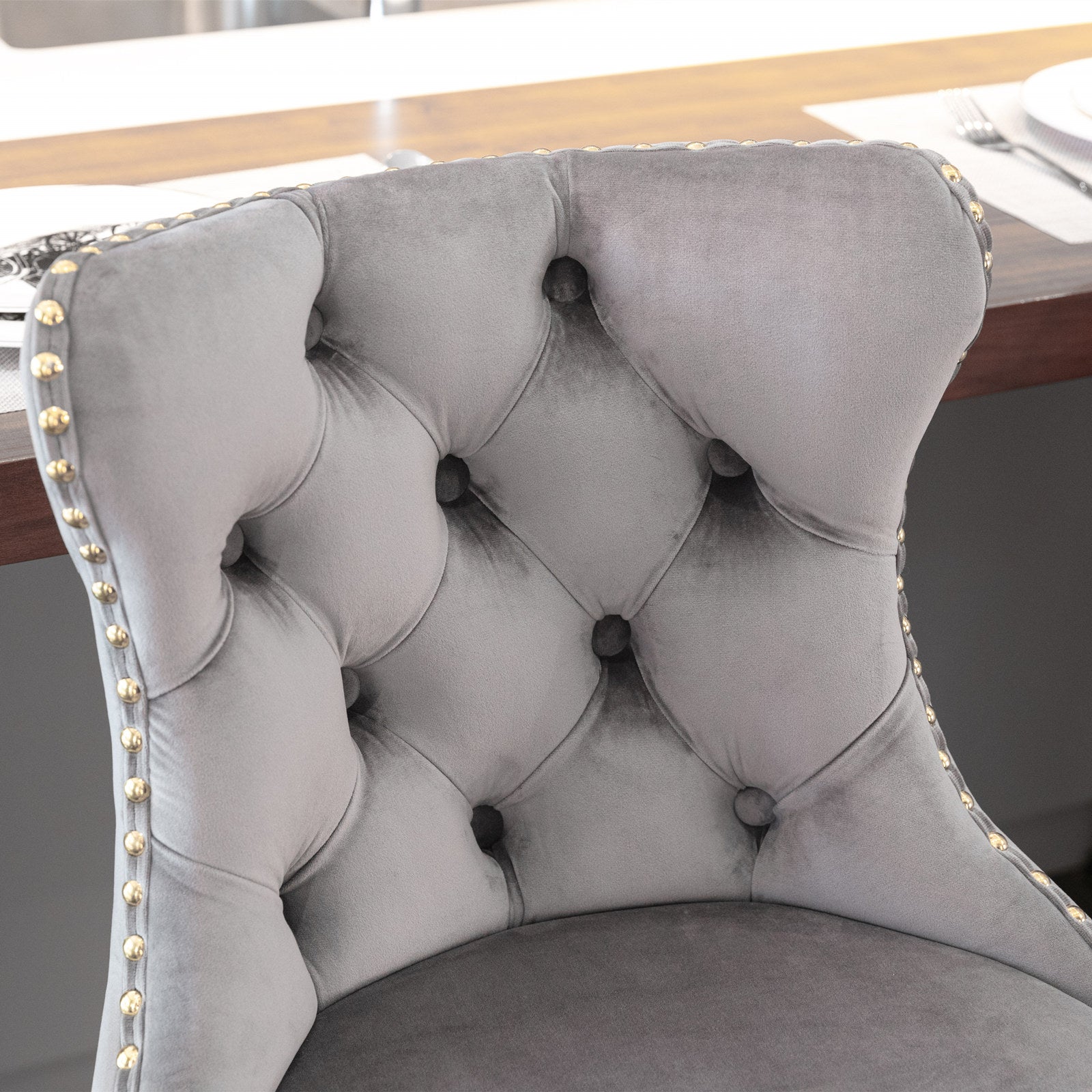 Adjusatble Seat Height from 25-33 Inch, Modern Upholstered Bar Stools with Backs Comfortable Tufted for Home Pub and Kitchen Is - Korvel