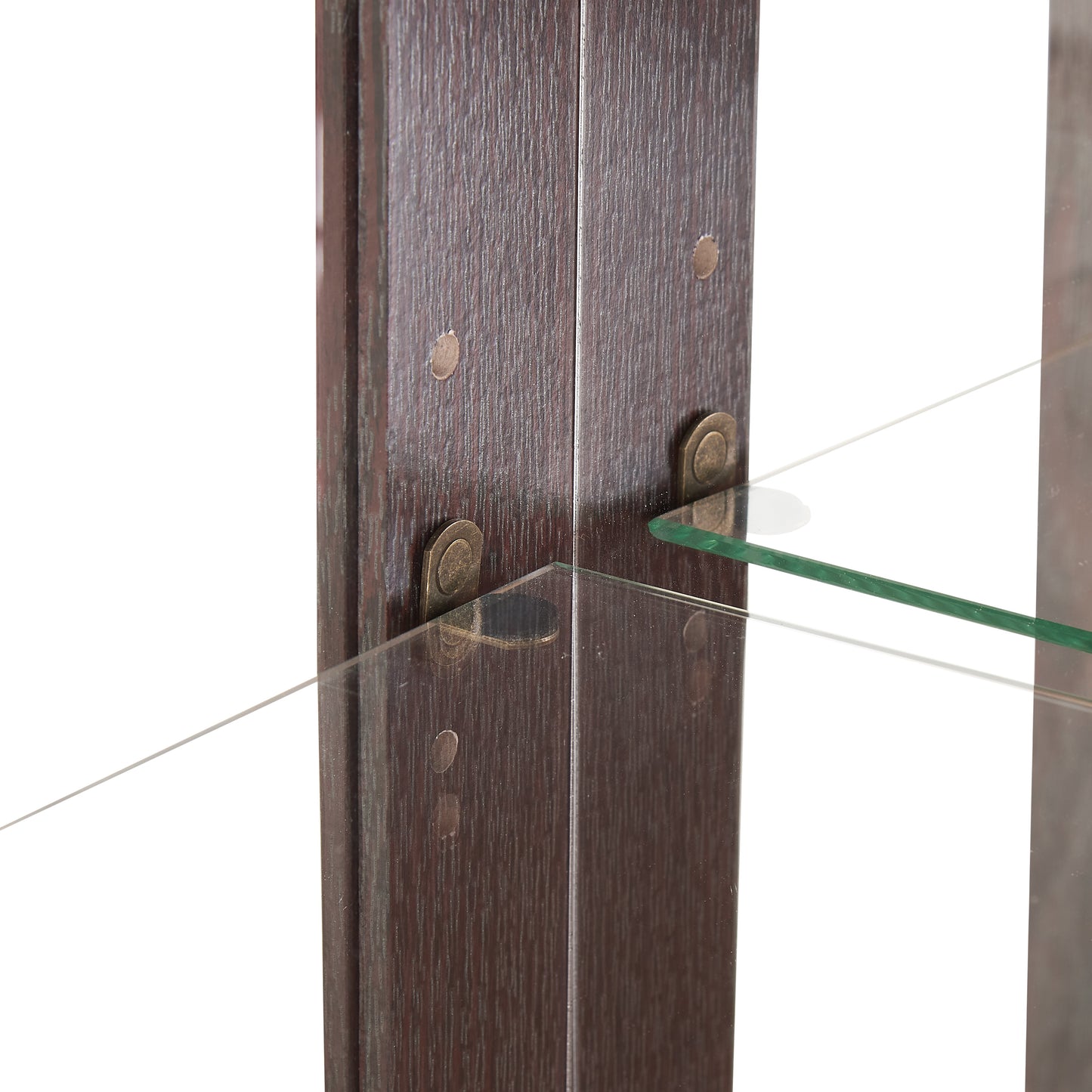 Elegant Dual Door Curio Cabinet with Adjustable Shelves