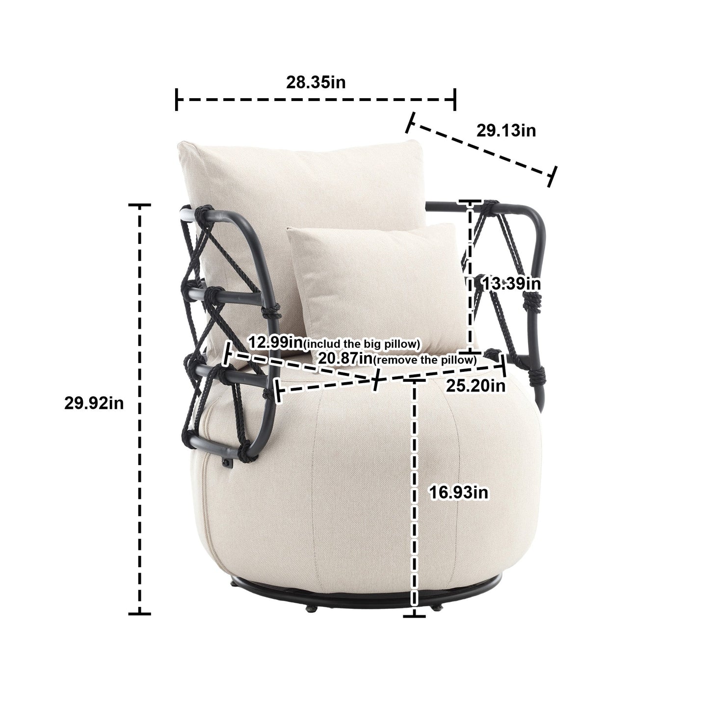 Silla de sala de estar tapizada y con botones COOLMORE