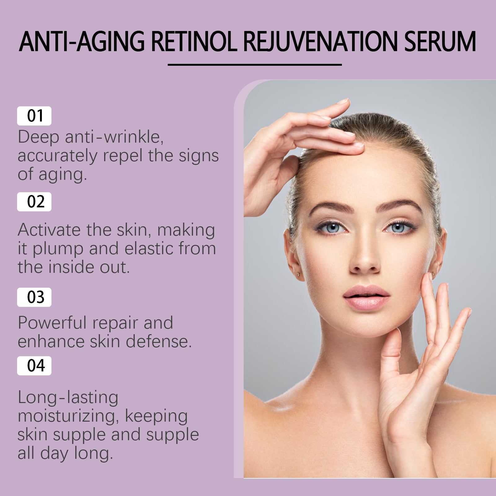 Retinol Anti-Wrinkle Essence Hydrating, Lifting, Firming And Smoothing Fine Lines Moisturizing Skin Care Essence - Korvel