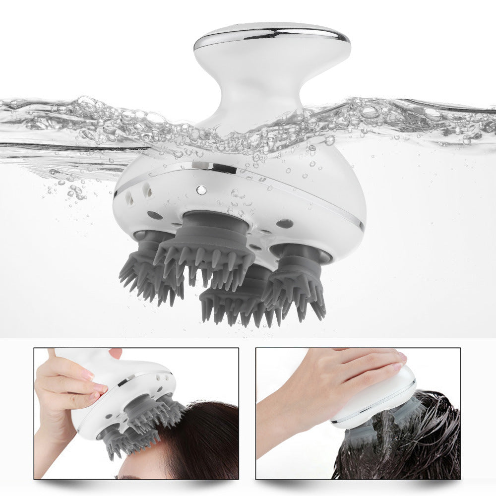 Head Massager 4-Claw Kneading Vibration Rechargeable Waterproof Head Massager Multi-Function - Korvel