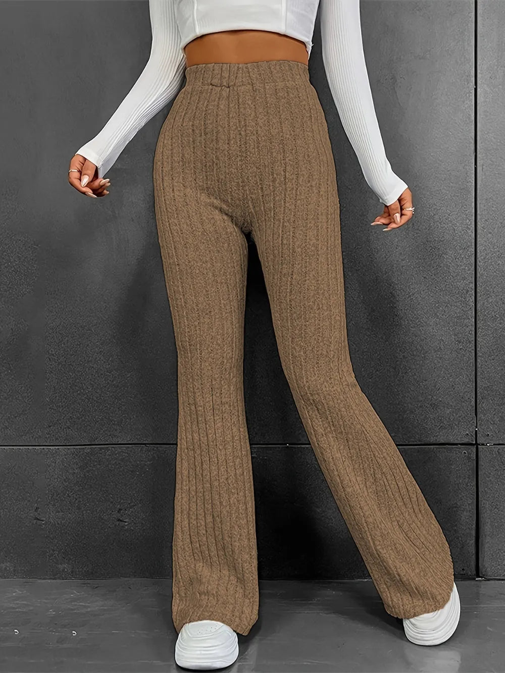 Stylish High-Waisted Micro Flared Pants for Women