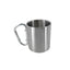 Outdoor mountaineering button, water cup, trip, camping, portable button, 201 stainless steel material - Korvel