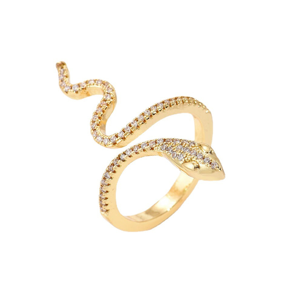 Anillo Ajustable en Forma de Serpiente Elegante para Mujeres