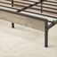 Premium Grey Full Size Bed Frame with Charging Station
