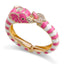 Bracelet ouvert en émail éléphant élégant