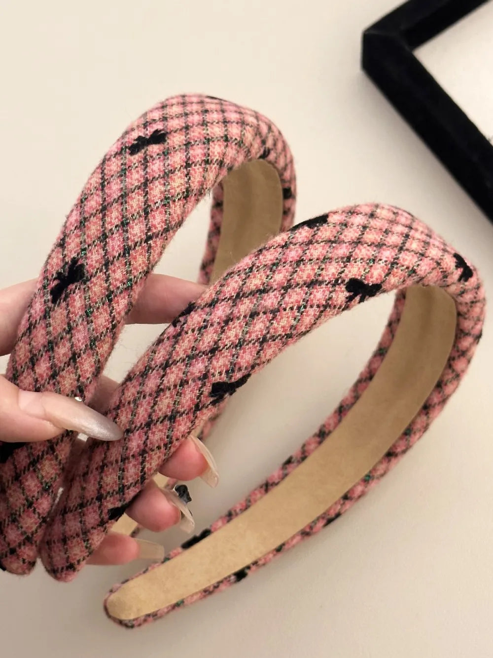 Plaid Bow Wide Headband - Korvel