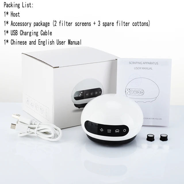 Intelligent Gua Sha LCD Display Cupping Device Body Scraping Massage Relax Meridian Dredging Hot Compress Red Light - Korvel
