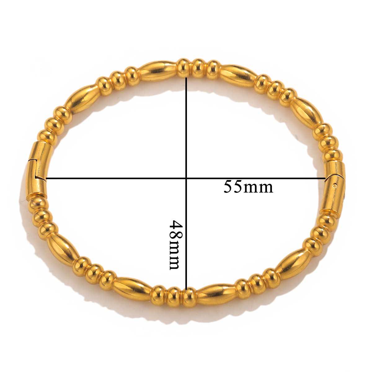 Fashion bamboo titanium steel bracelet female summer niche cold style ins stainless steel retro bamboo jewelry - Korvel