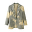 Elegant Printed Long Sleeve Blazer for Women