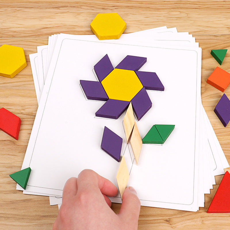 Rompecabezas Tangram de Madera Creativo para Niños de 3 a 6 Años