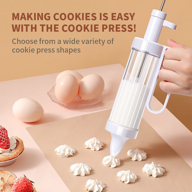 Cookie cookie gun biscuit grinder full set of baking gun set mounted flower nozzle extrusion - Korvel