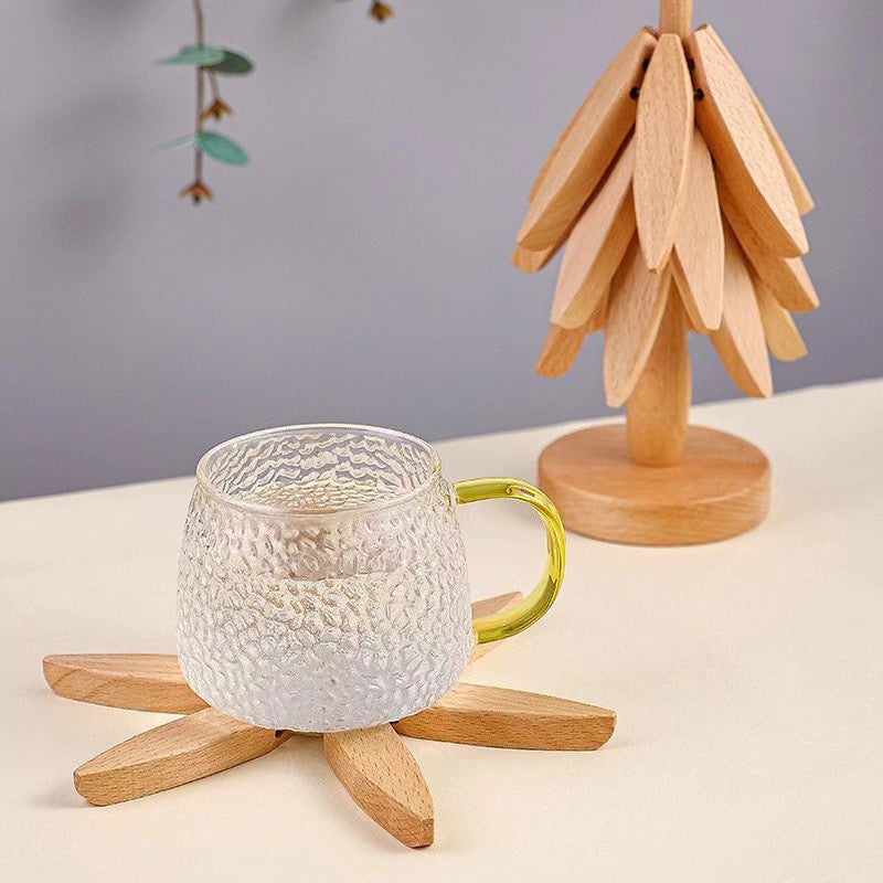 Wooden Creative Walnut Tree Solid Wood Insulation Mat Christmas Tree Insulation Table Mat Household Cup Mat Sand Pot Mat - Korvel