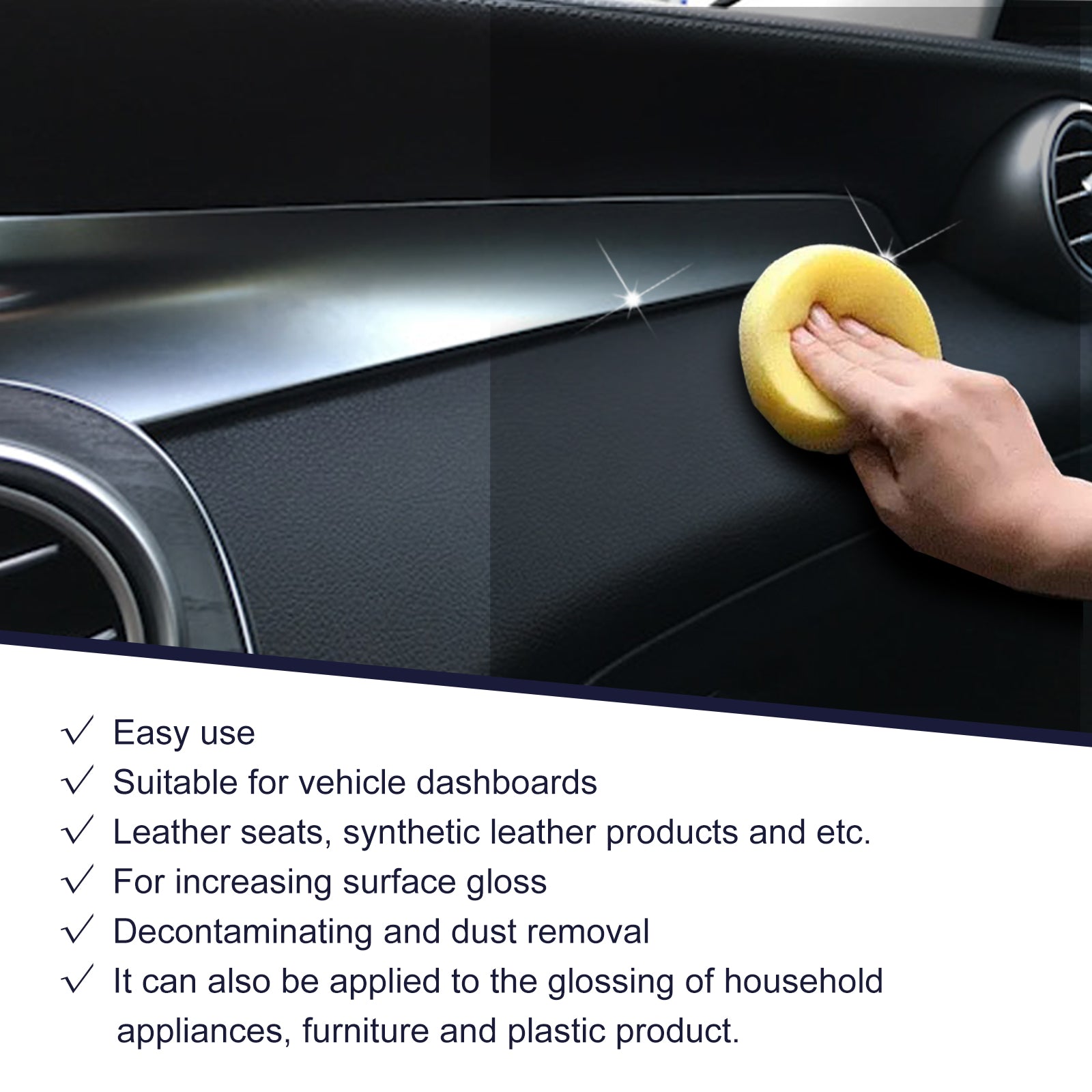 Car Upholstery Repair Spray, Dashboard Upholstery Refurbished Dust Leather Seat Care Agent - Korvel