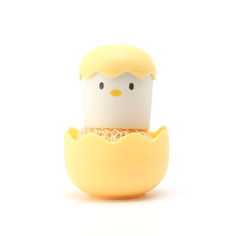 Brosse à Pot Détachable en Cartoon Poulet avec Poignée