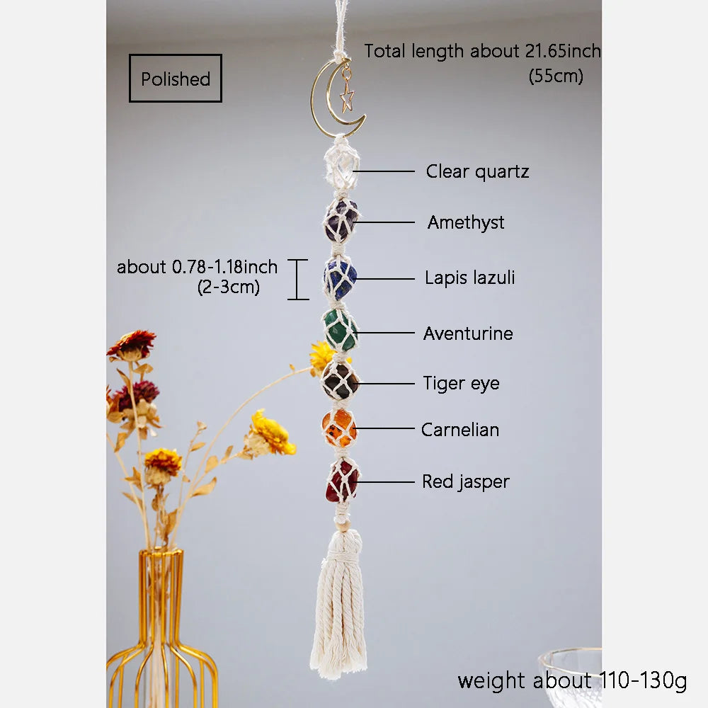 Natural Crystal Seven Color Gemstone Pendant