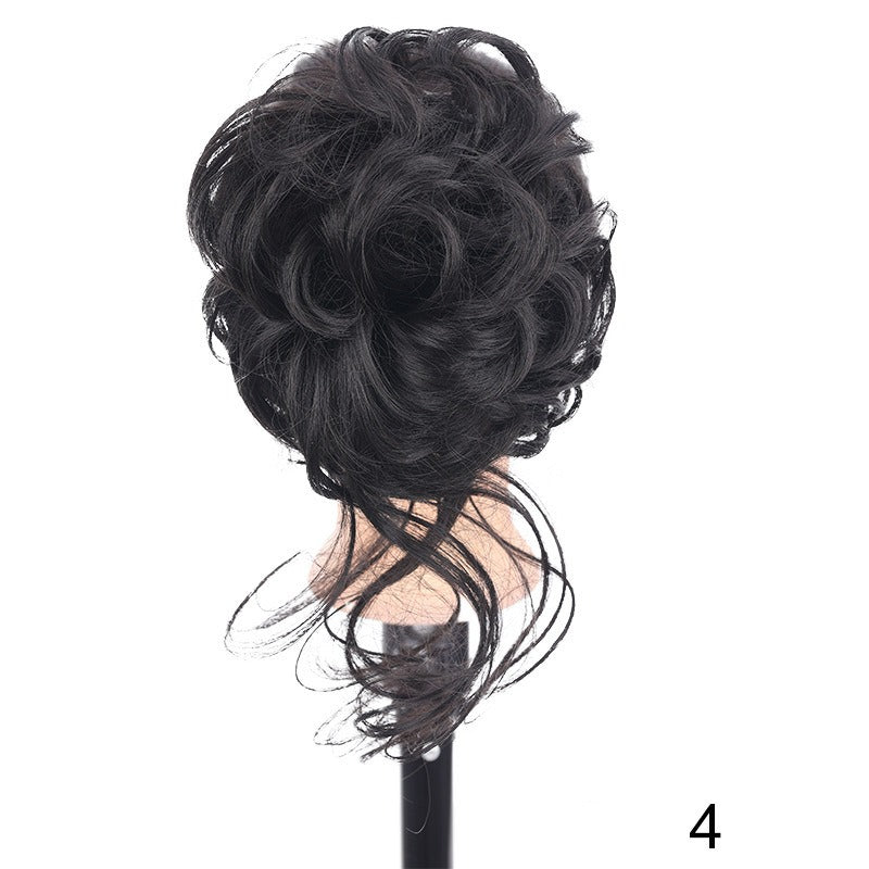 Synthetic Messy Curly Claw Hair Bun Chignon Hair Extensions Scrunchy Fake False Hair With Tail for Women Hairpieces - Korvel