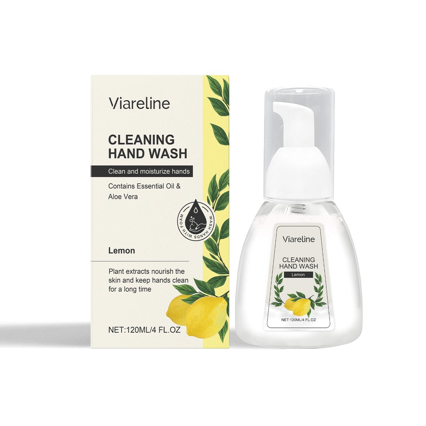 Foaming Hand Sanitizer (Lemon Flavor) Gentle Cleansing, Soothing Decontamination, Moisturizing Care Hand Cleansing Foam - Korvel
