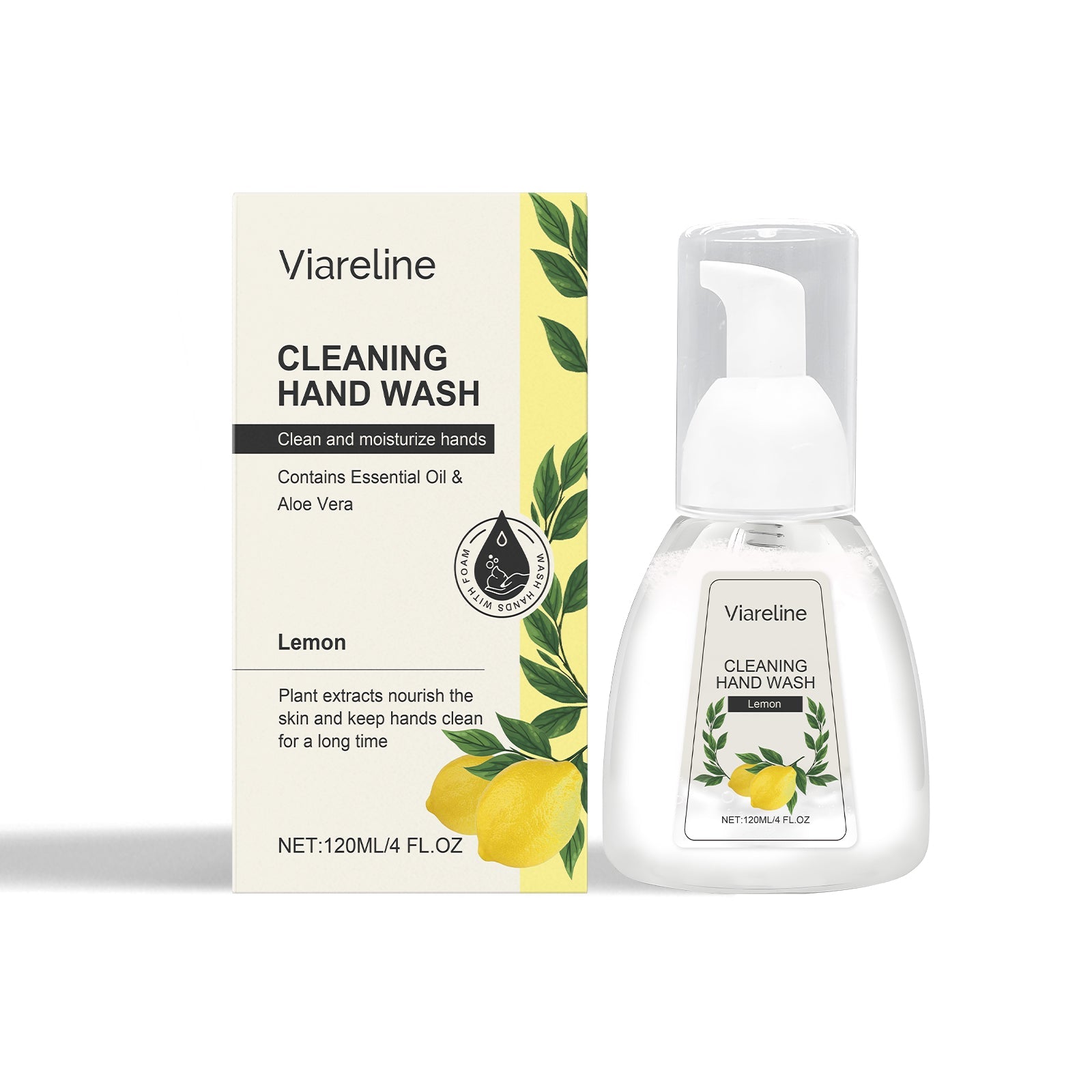 Foaming Hand Sanitizer (Lemon Flavor) Gentle Cleansing, Soothing Decontamination, Moisturizing Care Hand Cleansing Foam - Korvel