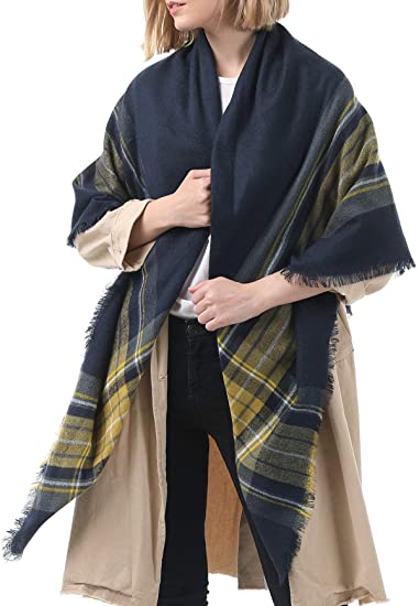 Premium Oversized Women's Scarf in Grey and Brown