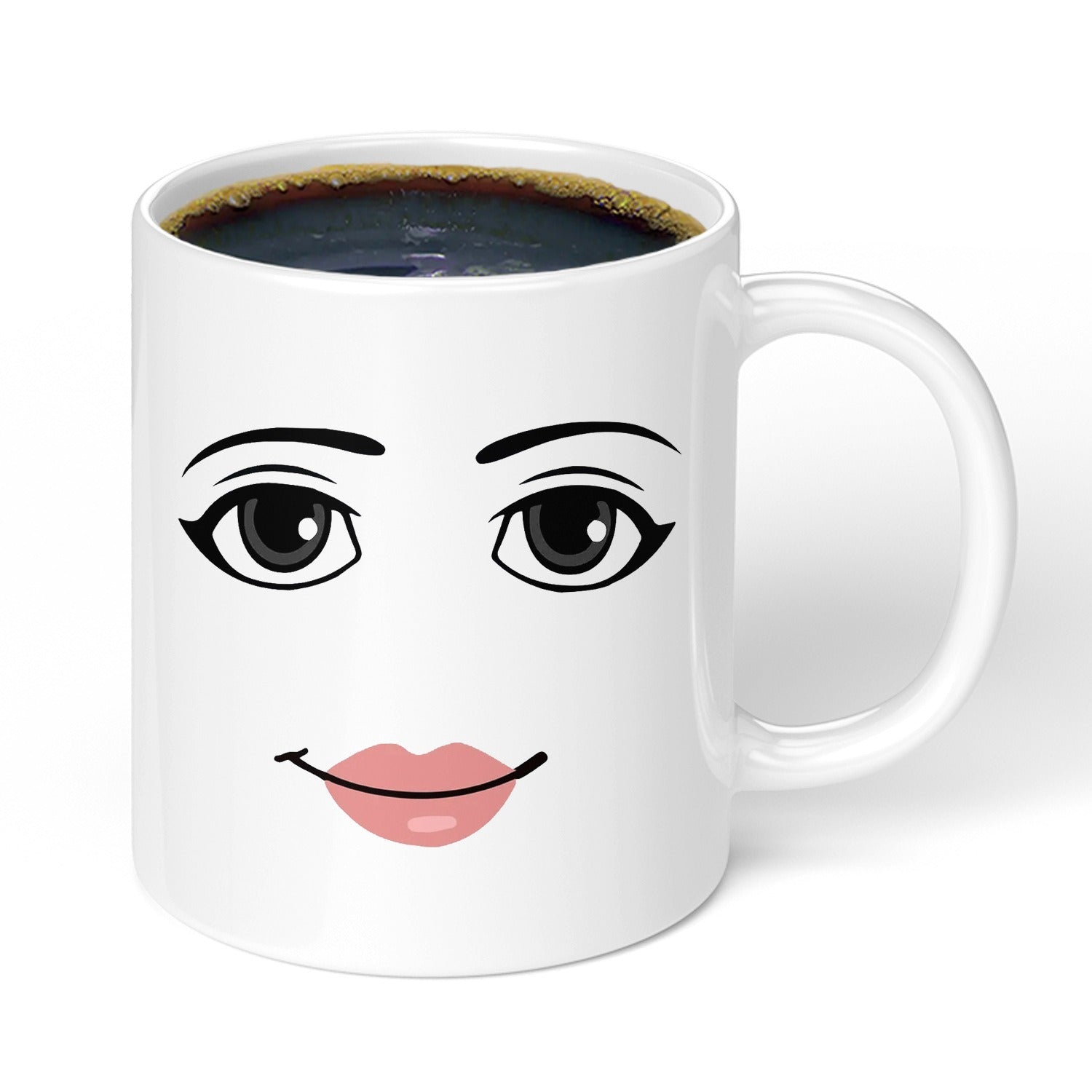 Roblox woman facial expression mug creative boys ceramic breakfast coffee milk cup - Korvel