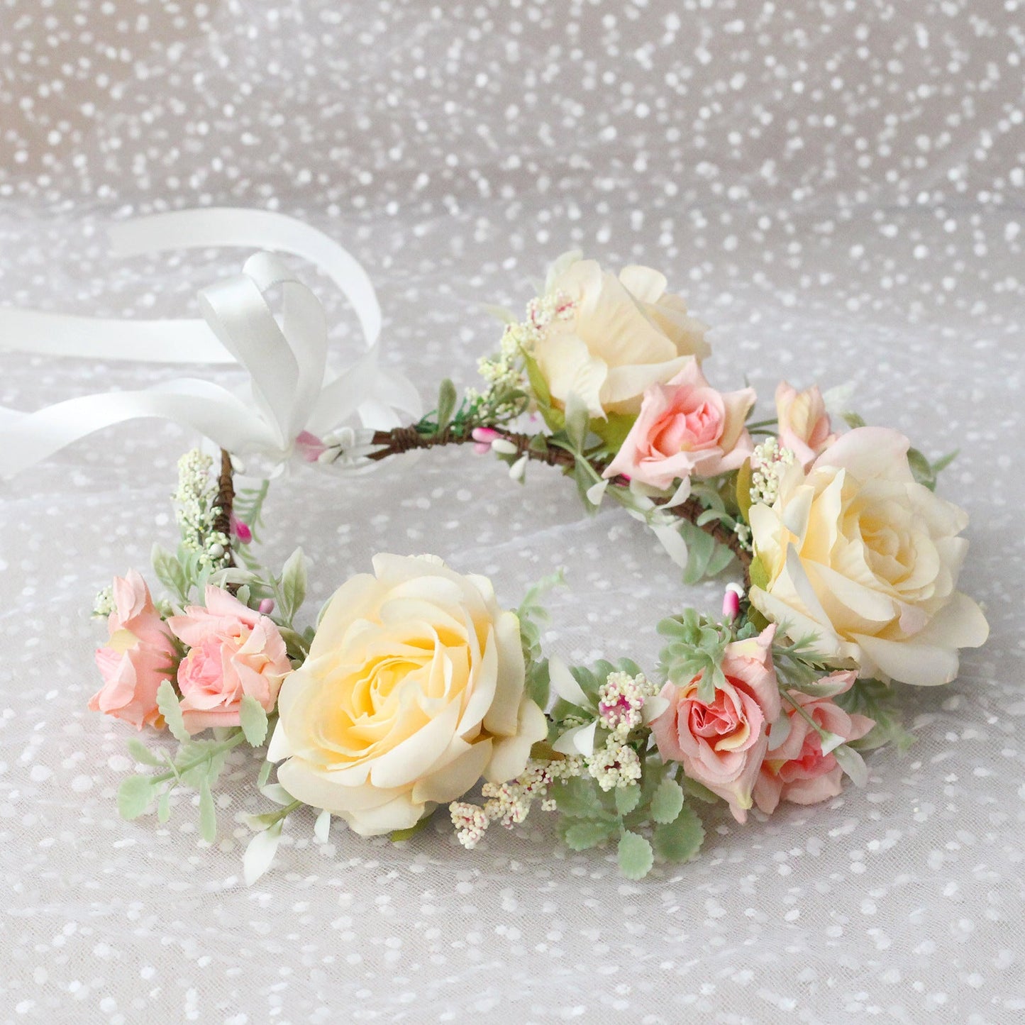 Diadema de Flores Estilo Coreano para Niñas