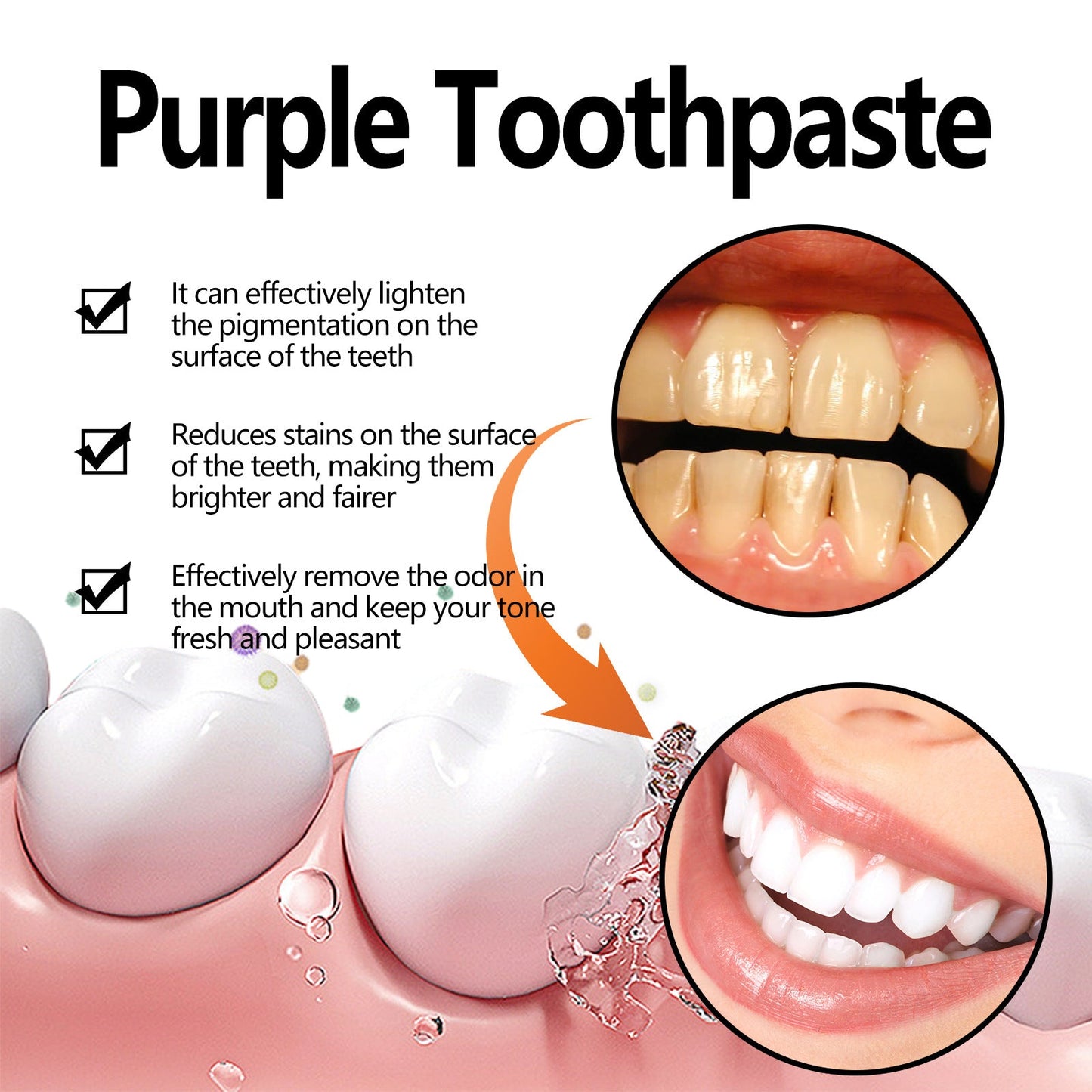 Purple Toothpaste for Fresh Breath and Deep Cleaning