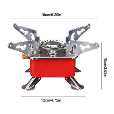 Camping Foldable Windproof Portable Burner Outdoor Gas Tank Stove for Backpacking Camping Hiking and Picnic Camping Burner - Korvel